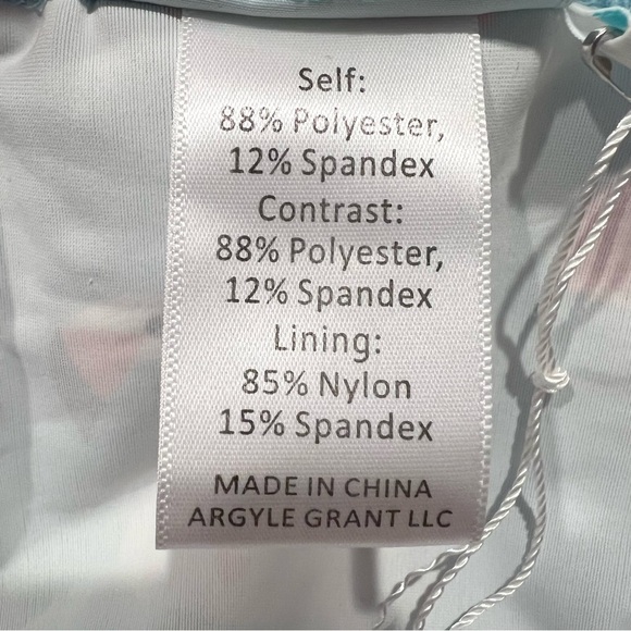 NEW Argyle Grant Swim Brief S Italian Fabric Donut Unicorn Flamingo Blue Beach - Picture 3 of 12